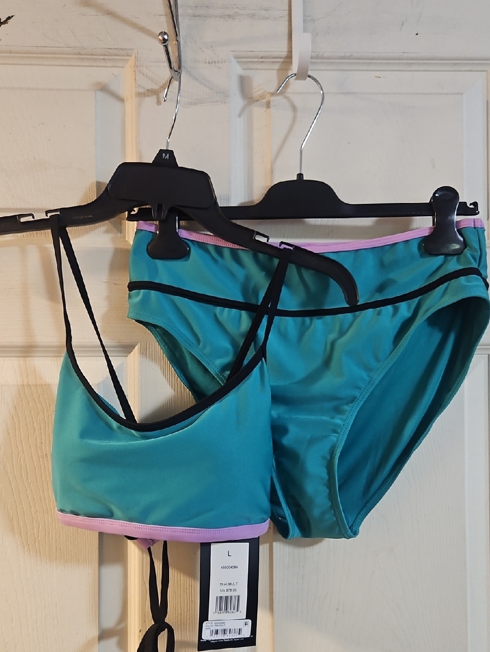 SPYDER WOMENS 2 PIECE BIKINI SET: TEAL: NEW WITH TAGS: SIZE LARGE